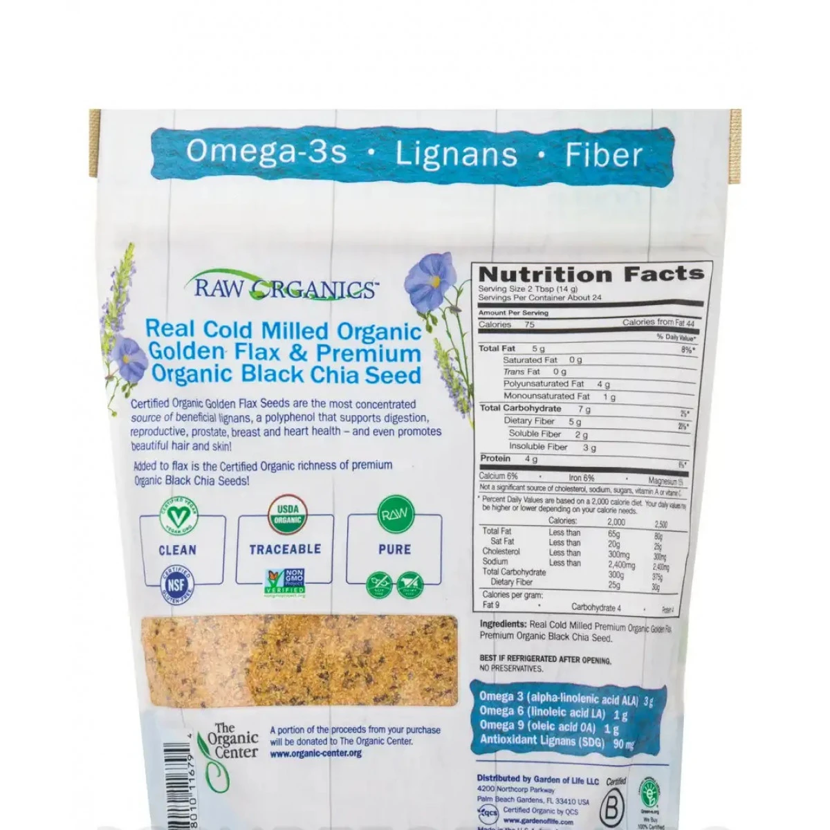 Garden Of Life Raw Organics Flax & Chia Seed Blend - 12 Oz (340 Grams) - Image 2