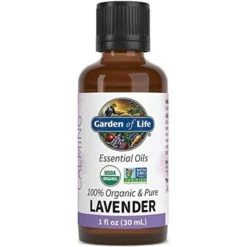 Garden Of Life Essential Oil, Lavender 30 Ml, USDA Organic & Pure, Clean, Undiluted & Non-GMO - For Diffuser, Aromatherapy, Meditation, Skincare, Sleep - Calming, Relaxing, Soothing, 1 Fl Oz
