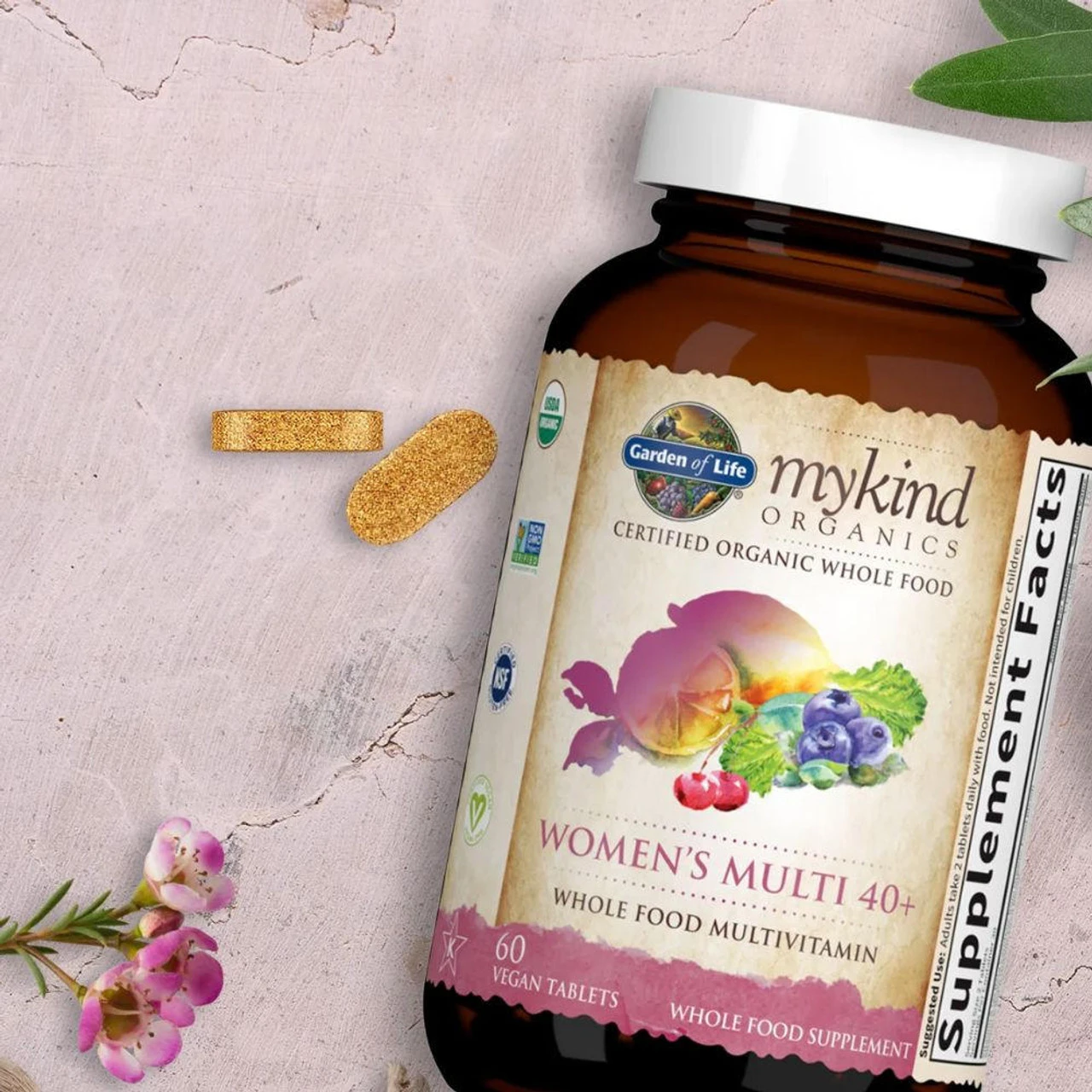 Garden Of Life Kind Organics Women's Multi 40+ 120 Tabs - Image 3