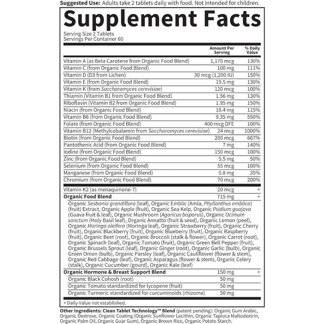 Garden Of Life Kind Organics Women's Multi 40+ 120 Tabs - Image 4