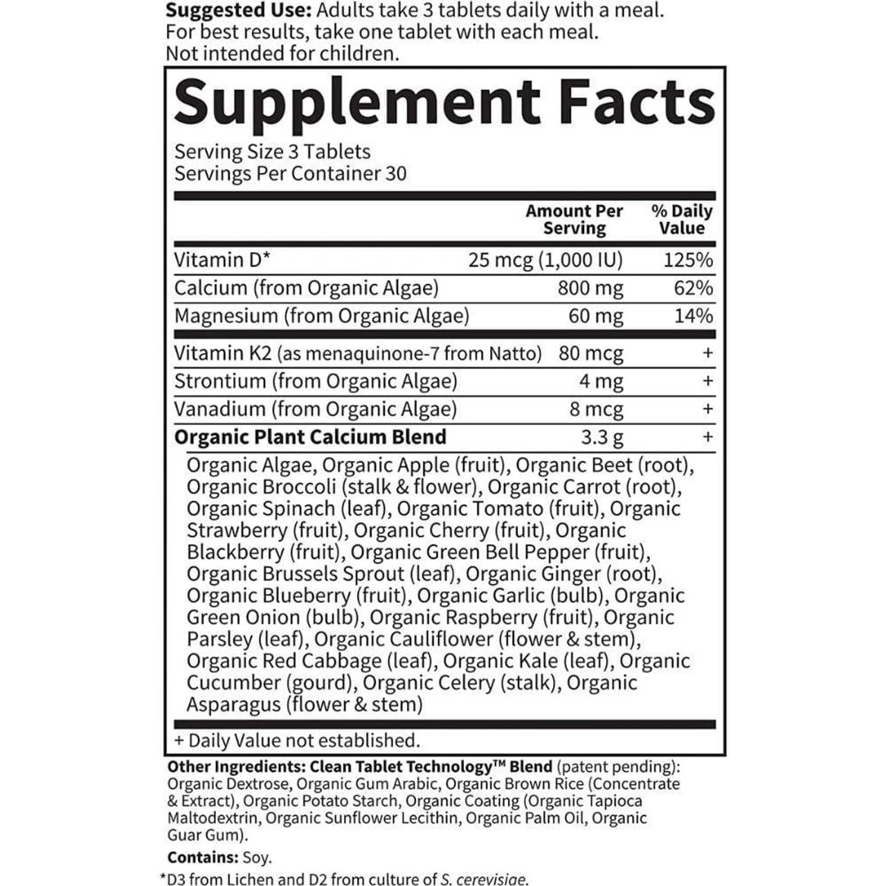 Garden Of Life MyKind Organics Plant Calcium 90 Tablets - Image 3