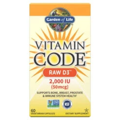 Garden Of Life Vitamin Code Raw D3 2000IU 60 Caps