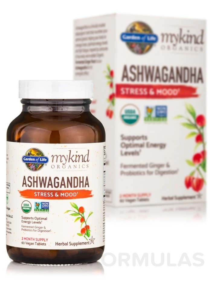 Mykind Organics Ashwaganda Stress & Mood - 60 Vegan Tablets - Image 2