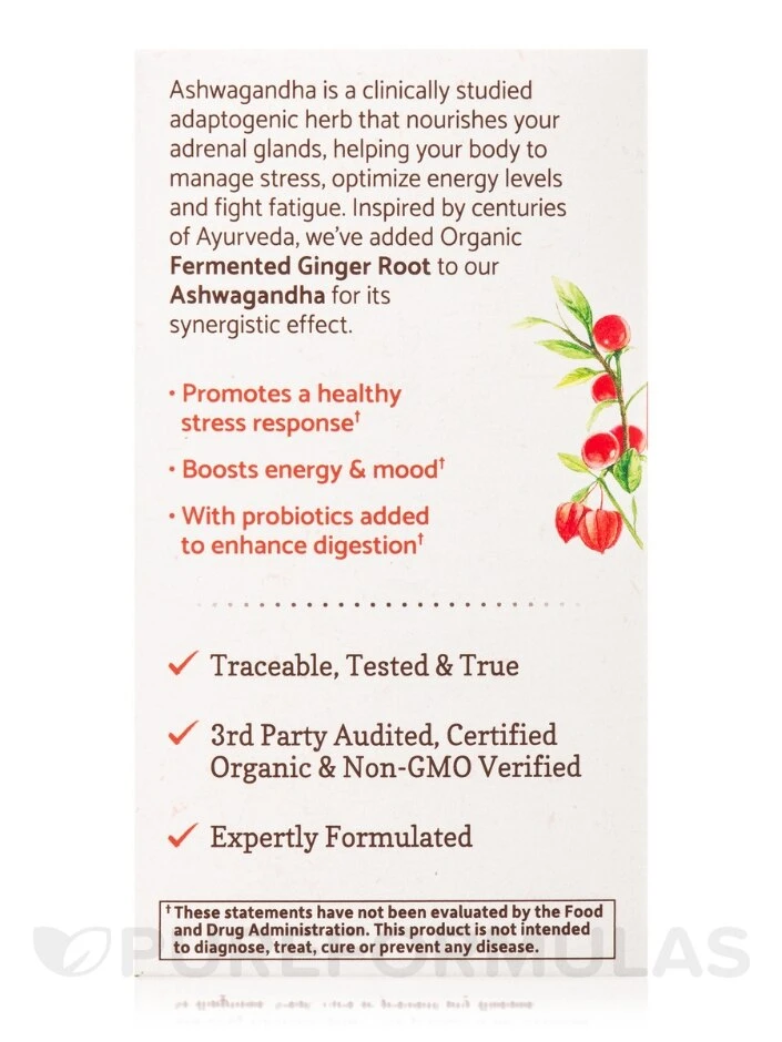 Mykind Organics Ashwaganda Stress & Mood - 60 Vegan Tablets - Image 6