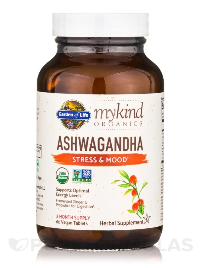 Mykind Organics Ashwaganda Stress & Mood - 60 Vegan Tablets - Image 8