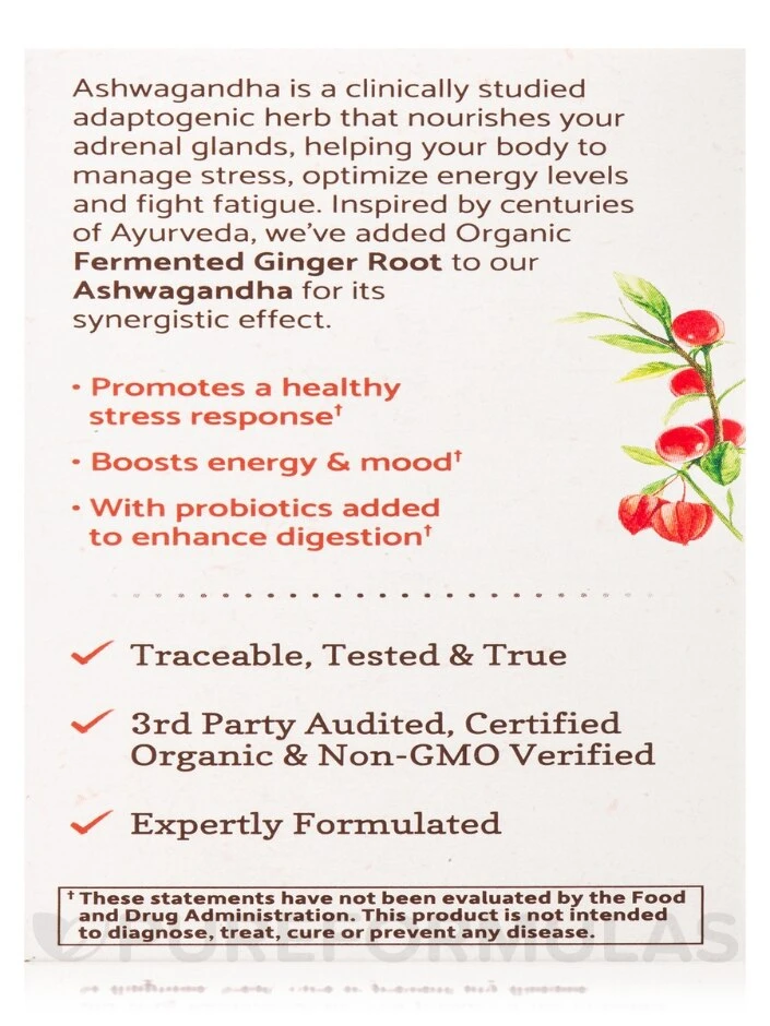 Mykind Organics Ashwaganda Stress & Mood - 60 Vegan Tablets - Image 11