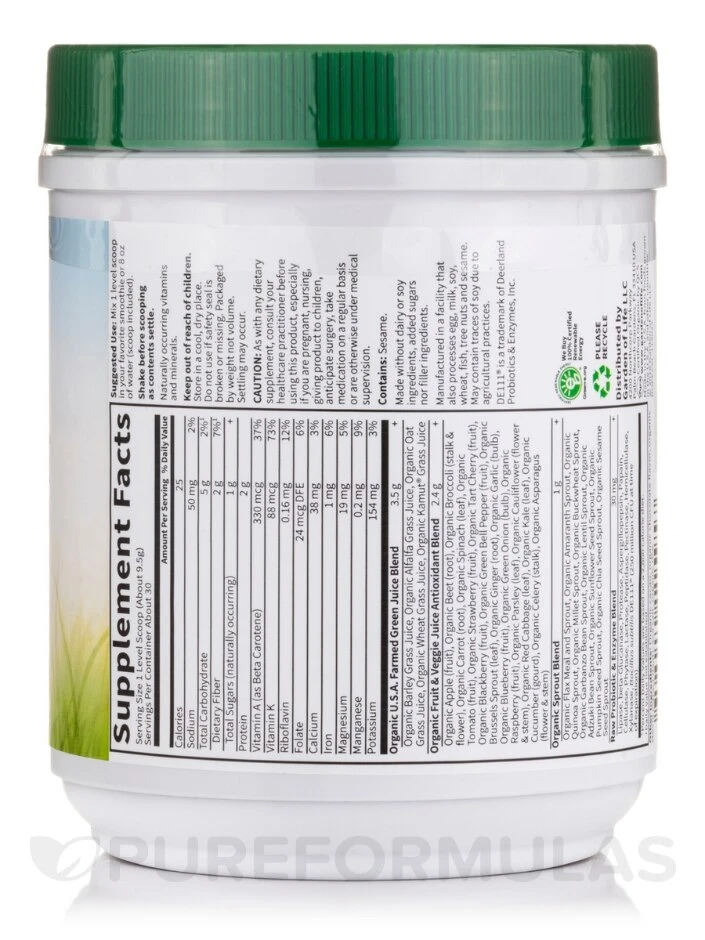 Raw Organic Perfect Food® Green Superfood Juiced Greens Powder, Chocolate Flavor - 11.9 Oz (338 Grams) - Image 2