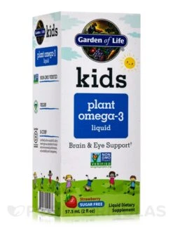 Kids Plant Omega-3 Liquid, Strawberry Flavor - 2 Fl. Oz (57.5 Ml)