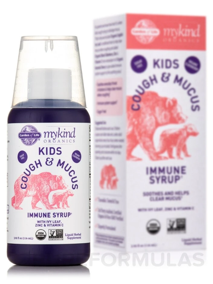 MyKind Organics Kids Cough & Mucus Immune Syrup - 3.92 Fl. Oz (116 Ml) - Image 2