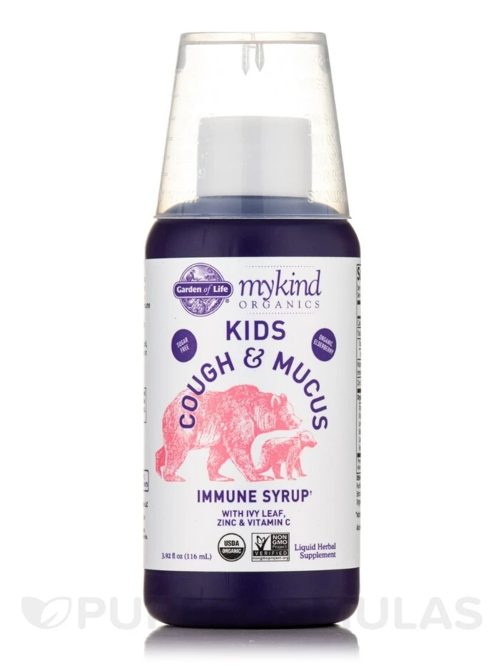MyKind Organics Kids Cough & Mucus Immune Syrup - 3.92 Fl. Oz (116 Ml) - Image 3