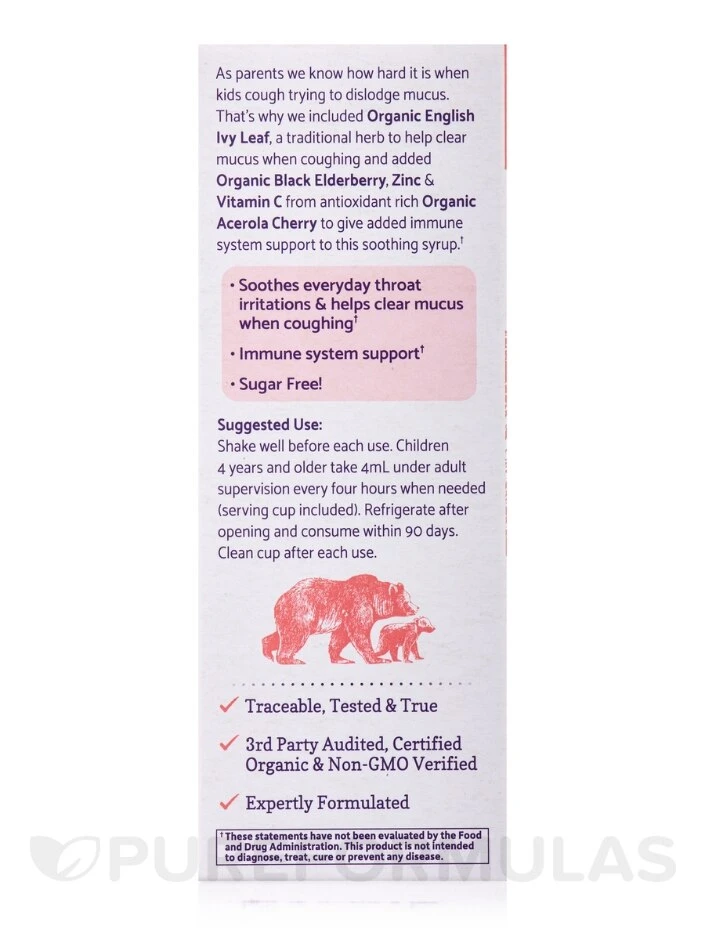 MyKind Organics Kids Cough & Mucus Immune Syrup - 3.92 Fl. Oz (116 Ml) - Image 7