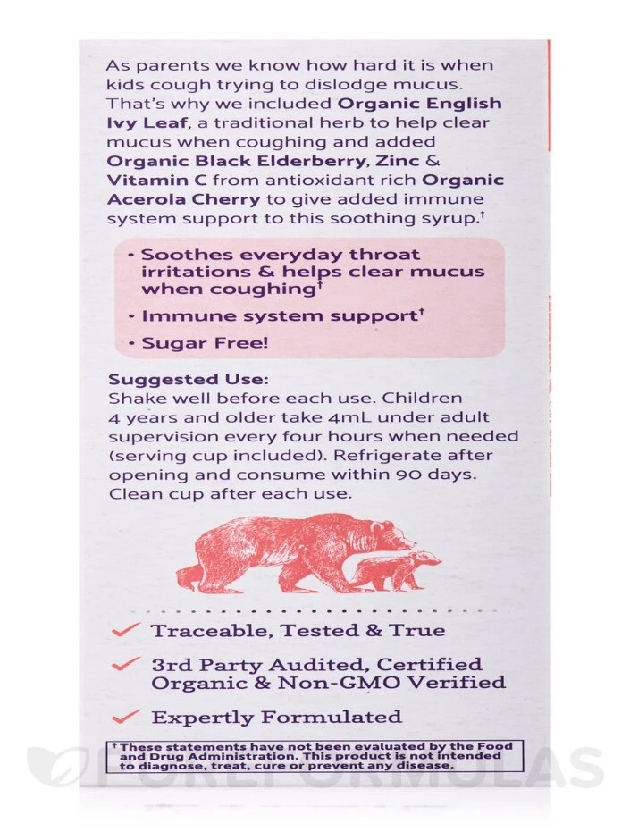 MyKind Organics Kids Cough & Mucus Immune Syrup - 3.92 Fl. Oz (116 Ml) - Image 10