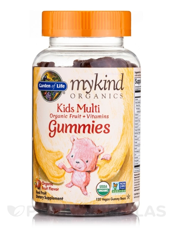 Mykind Organics Kids Multi Gummies, Fruit Flavor - 120 Vegan Gummies