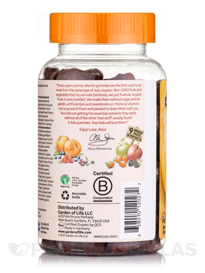 Mykind Organics Kids Multi Gummies, Fruit Flavor - 120 Vegan Gummies - Image 3