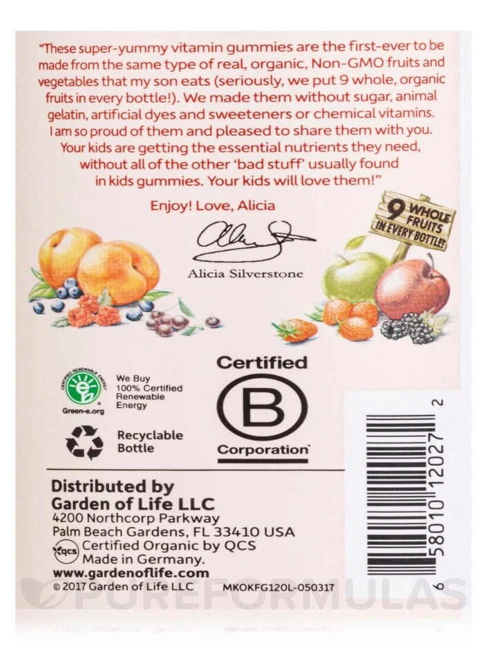Mykind Organics Kids Multi Gummies, Fruit Flavor - 120 Vegan Gummies - Image 5