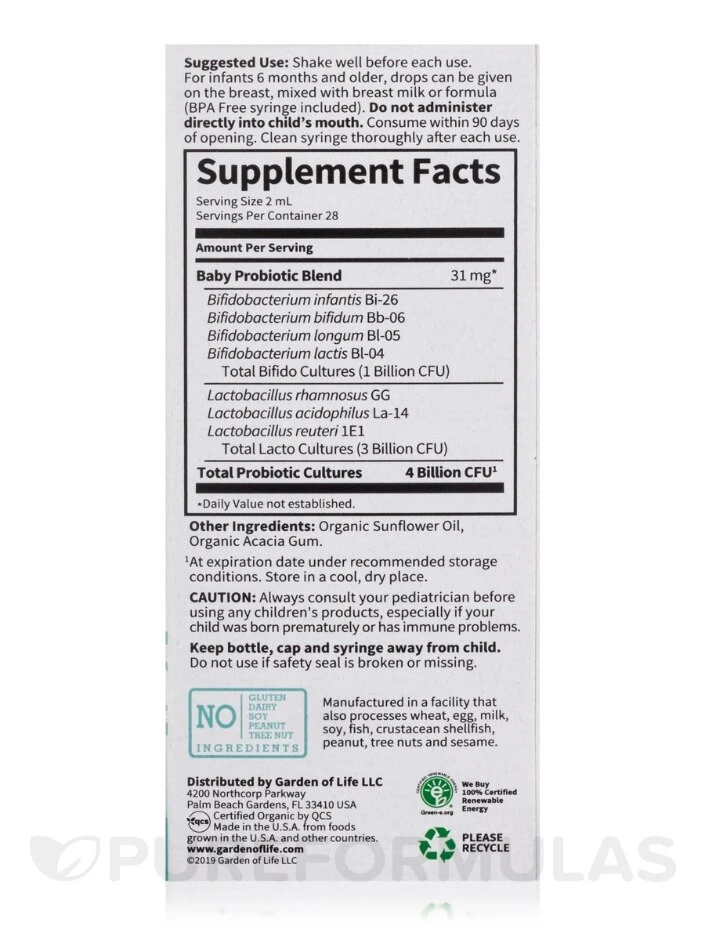 Baby Probiotic, 4 Billion CFU - 1.9 Fl. Oz (56 Ml) - Image 5