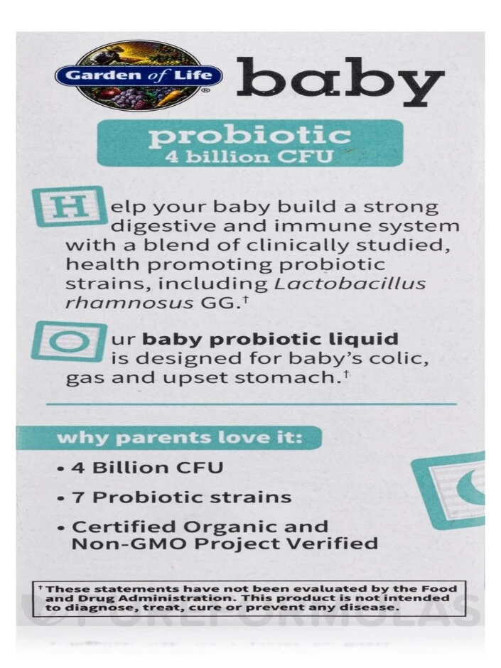 Baby Probiotic, 4 Billion CFU - 1.9 Fl. Oz (56 Ml) - Image 10