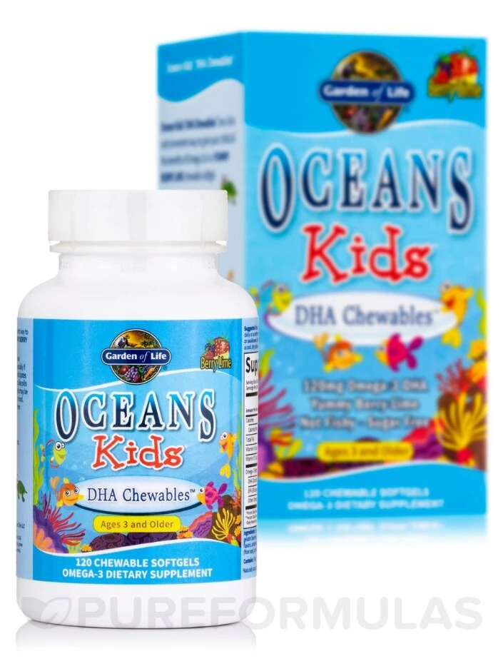 Oceans 3™ - Oceans Kids™ - 120 Chewable Softgels - Image 2