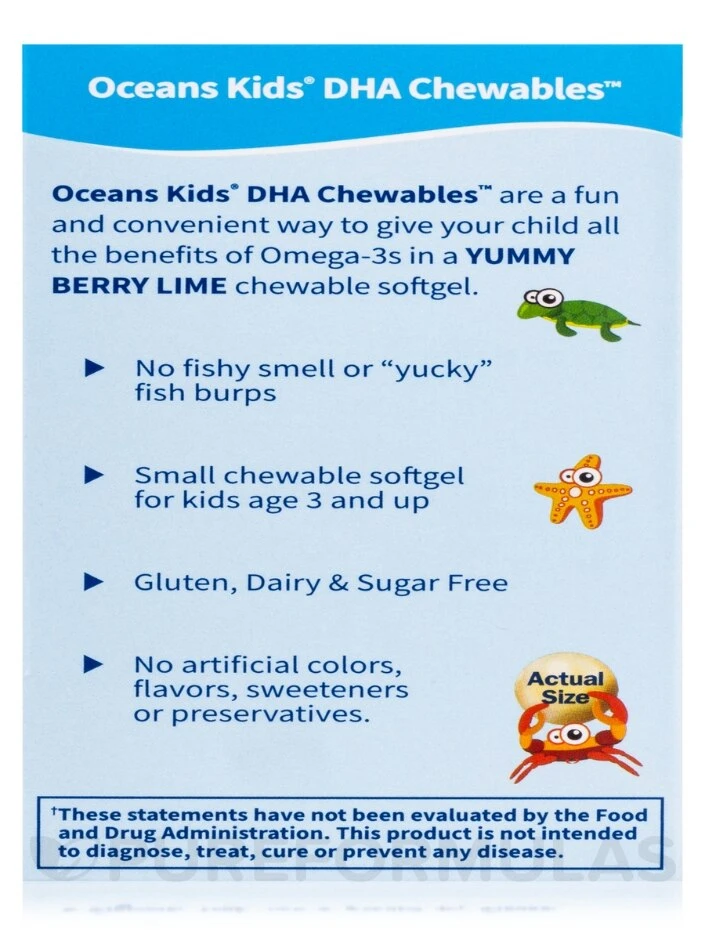 Oceans 3™ - Oceans Kids™ - 120 Chewable Softgels - Image 10