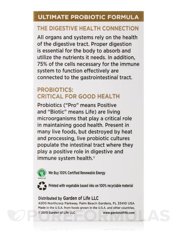 Primal Defense® ULTRA Probiotic Formula - 60 Vegetarian Capsules - Image 4