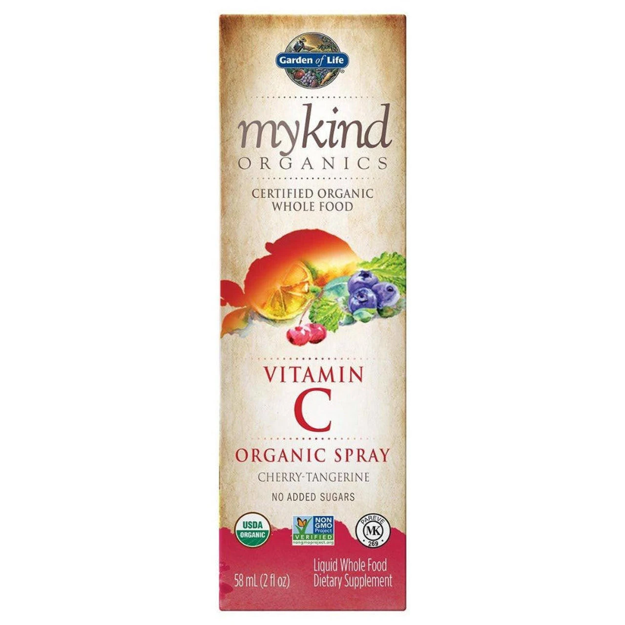 Garden Of Life Kind Organics Vitamin C Cherry-Tangerine Spray 2 Oz