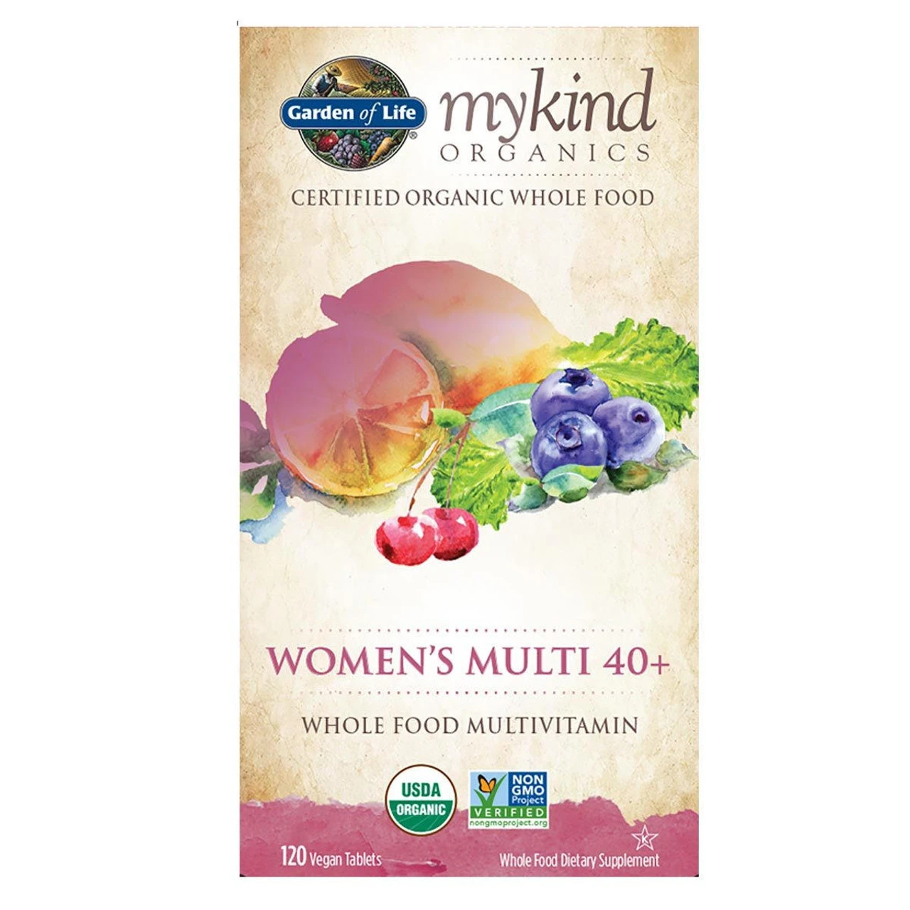 Garden Of Life Kind Organics Women's Multi 40+ 120 Tabs - Image 2