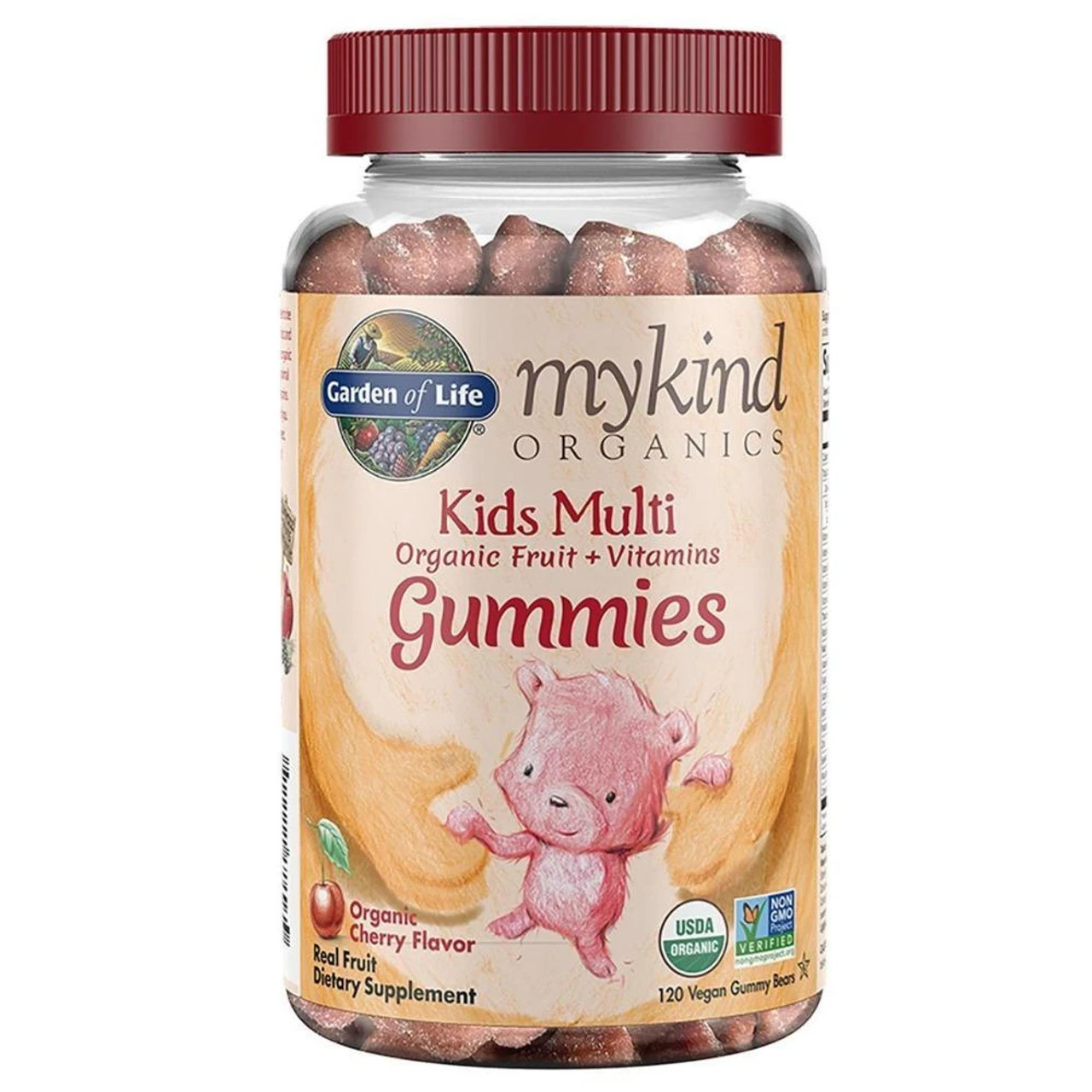 Garden Of Life Kids Multi Gummies 120 Vegan Gummies Cherry Flavor