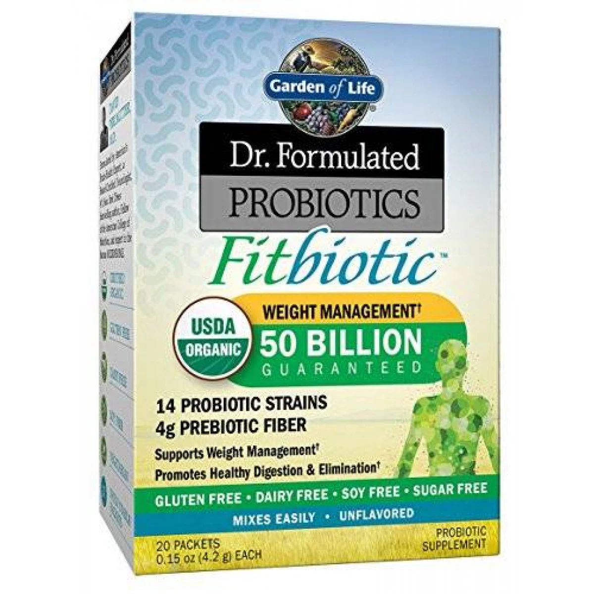 Garden Of Life Dr. Formulated Probiotics, Fitbiotic, 20 Packets