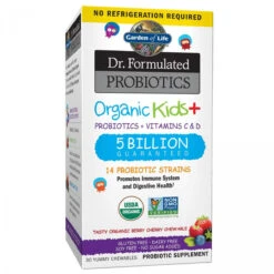 Garden Of Life - Dr. Formulated Probiotics Organic Kids+ - Acidophilus And Probiotic Promotes Immune System, Digestive Health - Gluten, Dairy, Soy-Free, No Sugar Added - 30 Chewables